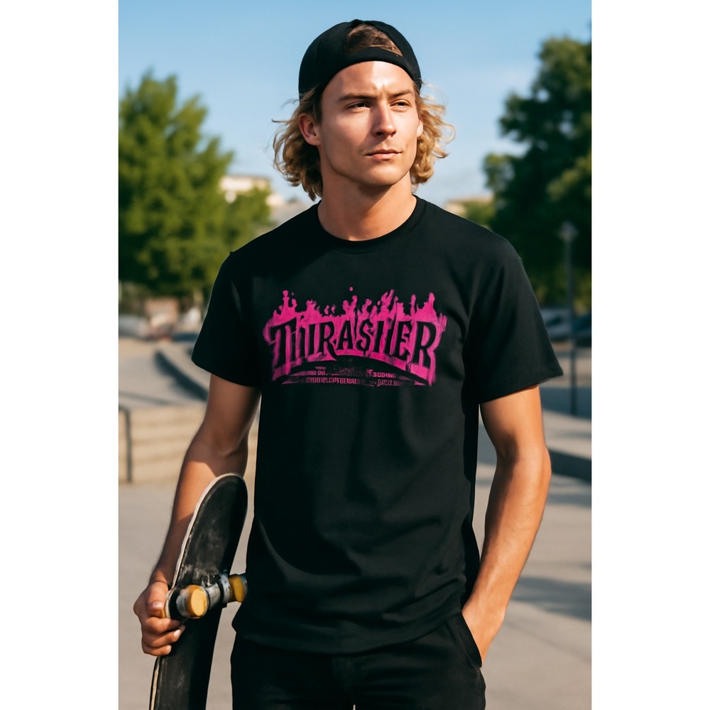 Thrasher Magazine Daytona Beach‎ FL Graphic Print T-Shirt - Mens Medium